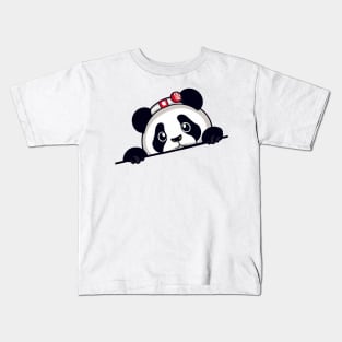 Sneaky japanese panda so cute Kids T-Shirt